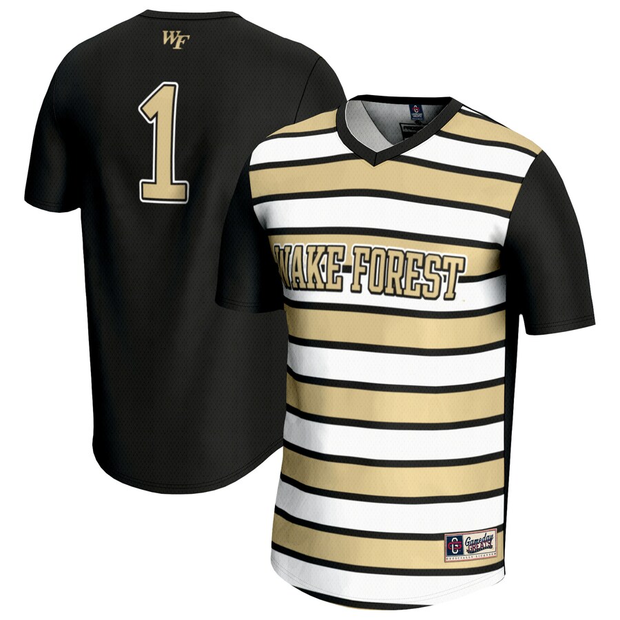 Youth GameDay Greats #1 Black Wake Forest Demon Deacons Lightweight Soccer Fashion Jersey - Jersey