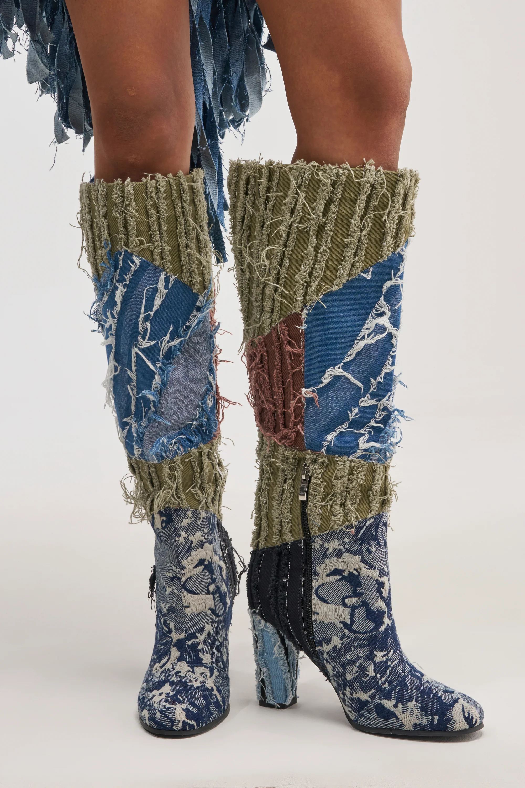 AZALEA WANG MARGEE MULTI CHUNKY KNEE HIGH BOOT - Akira Wear
