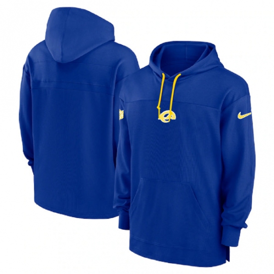 Men's Los Angeles Rams Royal Performance Pullover Hoodie - Jersey