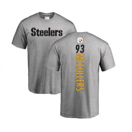 Football Pittsburgh Steelers #93 Dan McCullers Ash Backer T-Shirt - Jersey