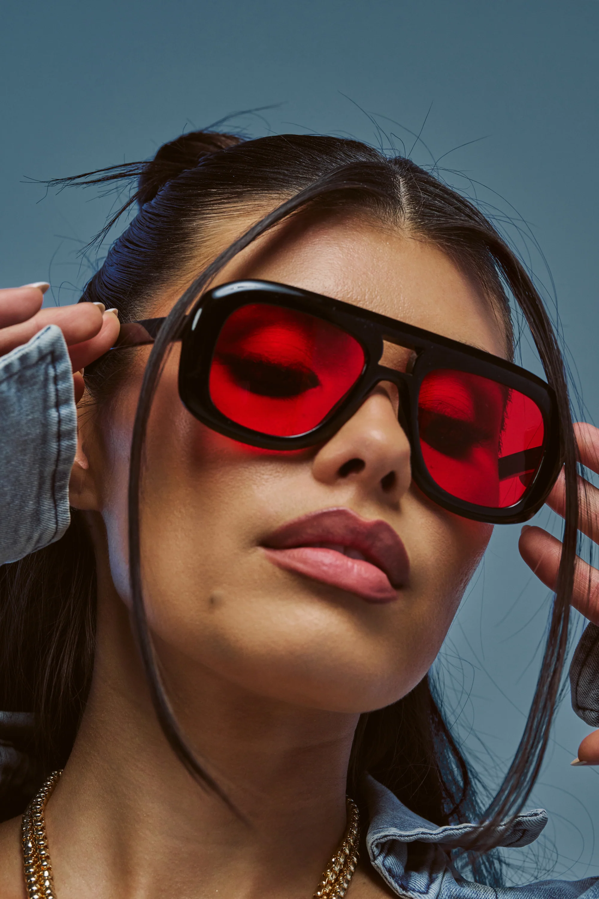 RED AND HOT SHIELD SUNGLASSES - Akira Wear