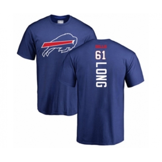 Football Buffalo Bills #61 Spencer Long Royal Blue Backer T-Shirt - Jersey
