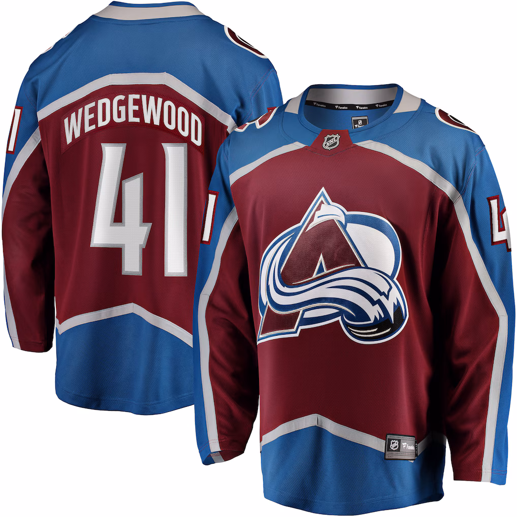 Men's Colorado Avalanche Scott Wedgewood Fanatics Burgundy Home Breakaway Jersey - Jersey