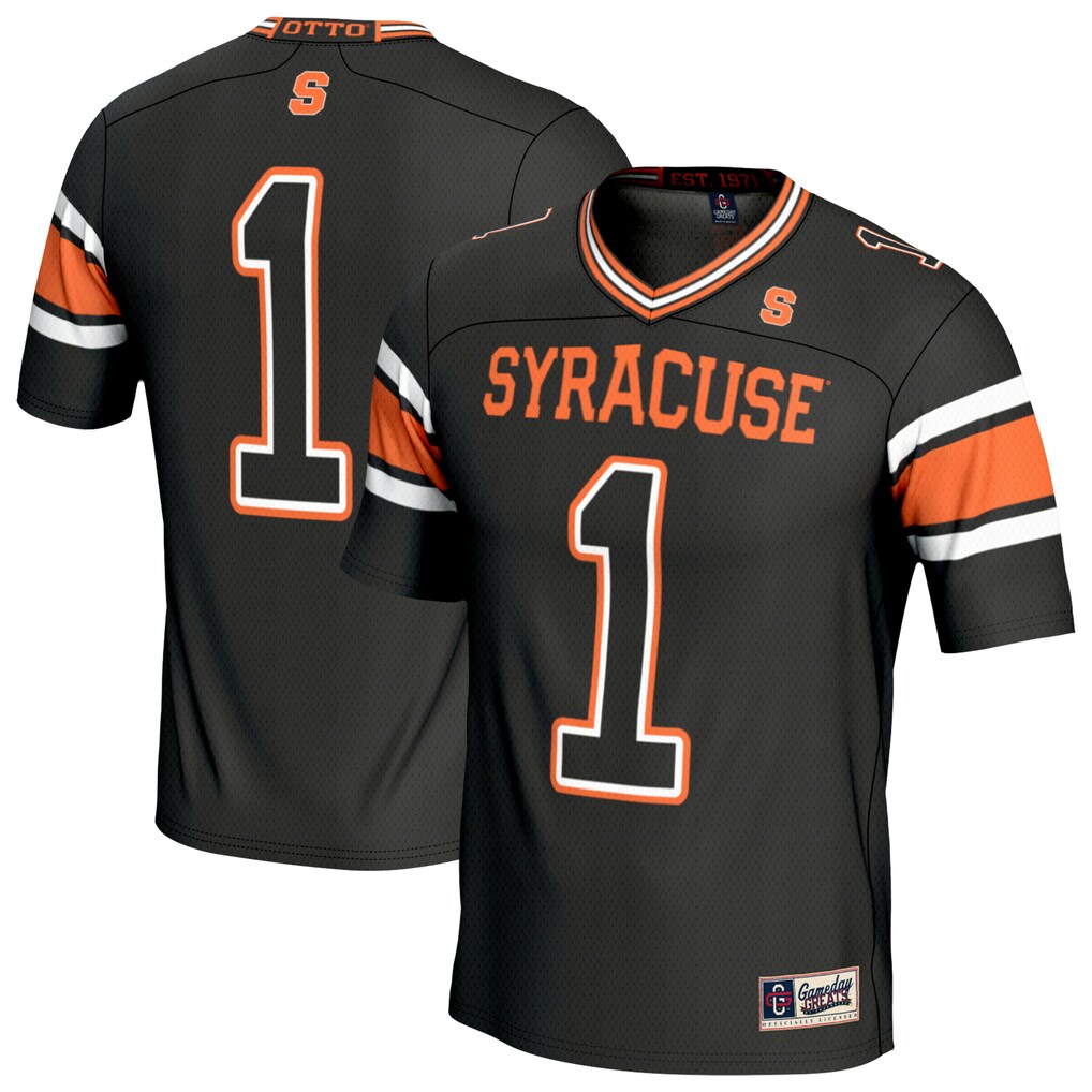 Unisex GameDay Greats Black #1 Syracuse Orange Lightweight Collegiate Football Fashion Jersey - Jersey