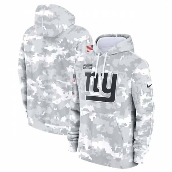 Men's New York Giants 2024 Arctic Camo Salute To Service Club Fleece Pullover Hoodie - Jersey