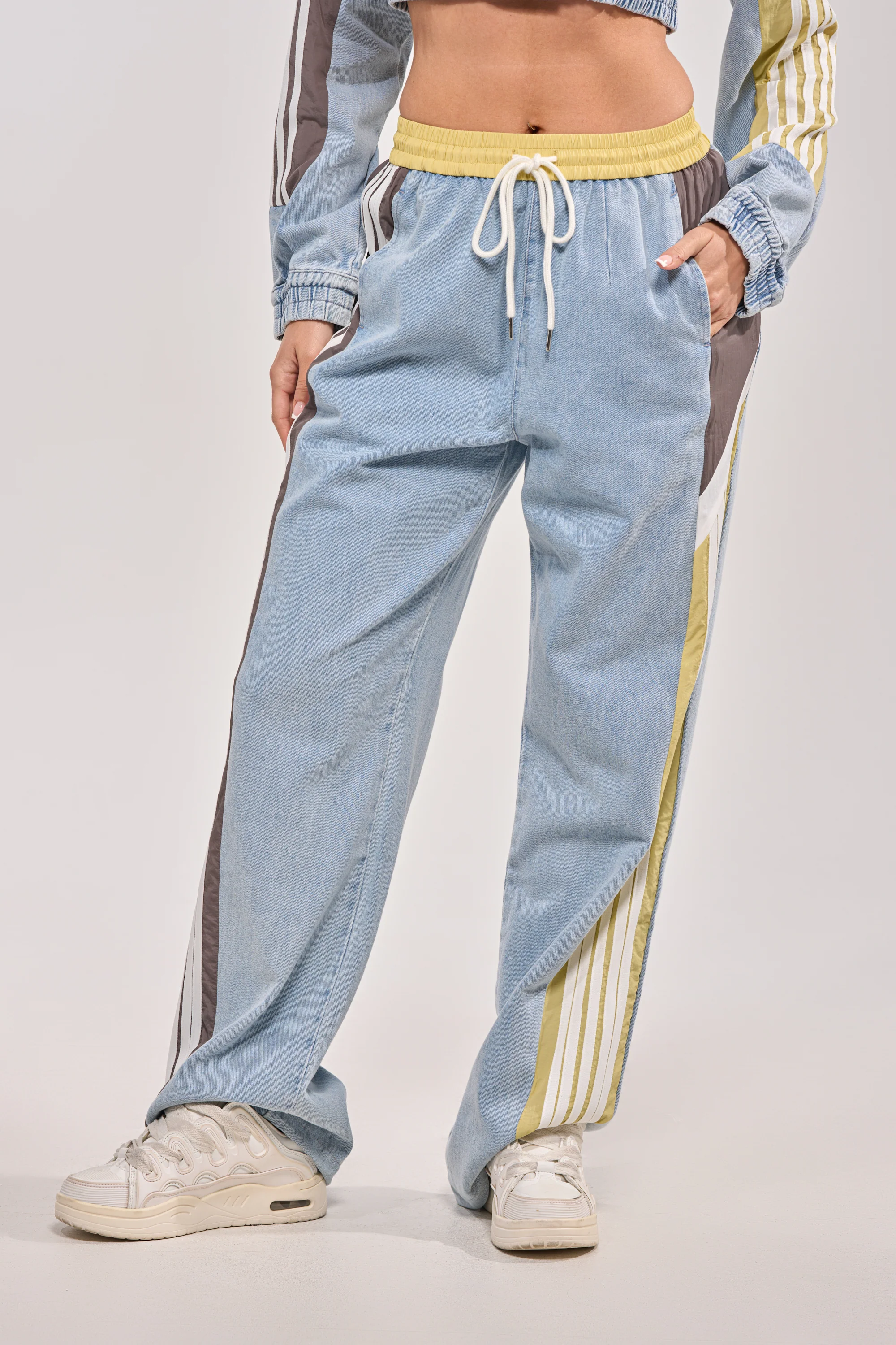 ALONE AGAIN DENIM TRACK PANT - Akira Wear