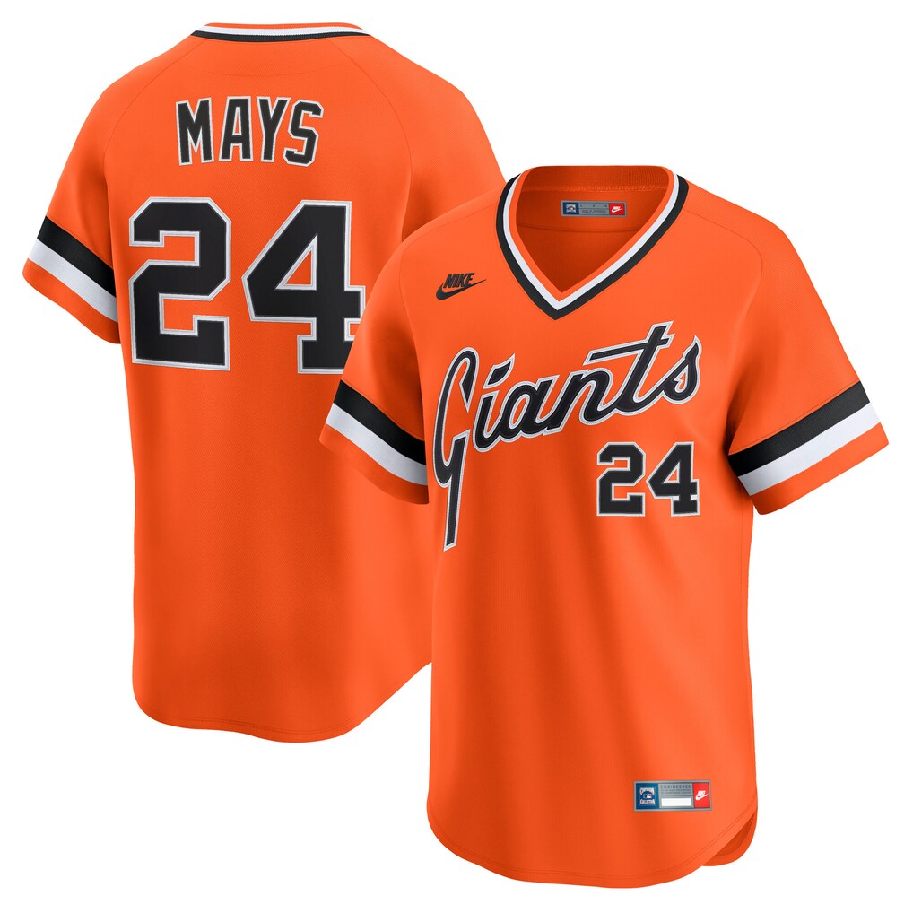 Men's San Francisco Giants Willie Mays Nike Orange Cooperstown Collection Limited Jersey - Jersey