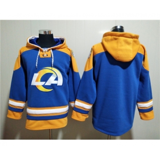 Men's Los Angeles Rams Blank 2022 Royal Super Bowl LVI Champions Pullover Hoodie - Jersey