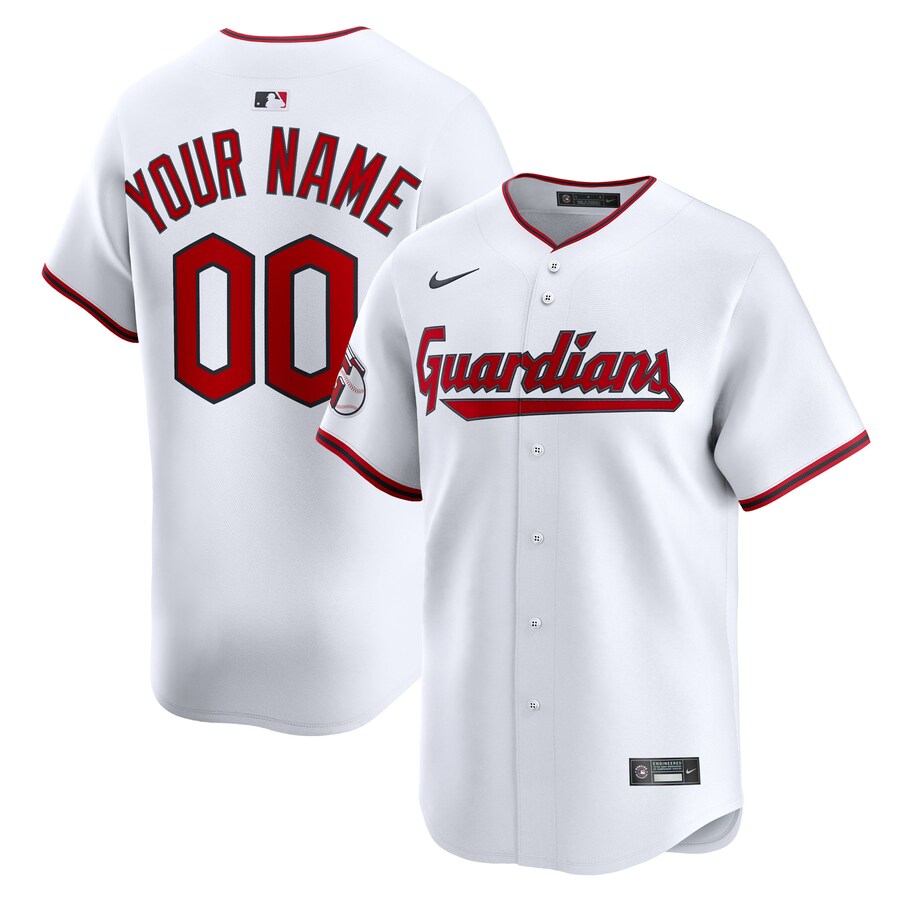 Youth Cleveland Guardians Nike White Home Limited Custom Jersey - Jersey
