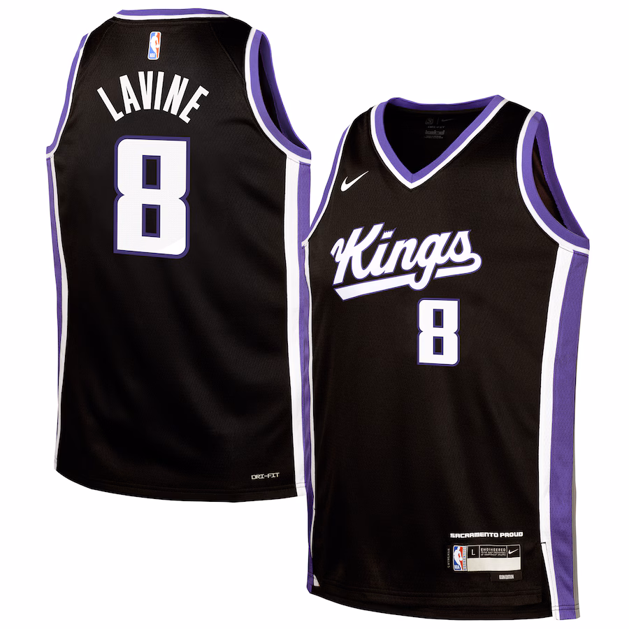Youth Sacramento Kings Zach LaVine Nike Black Swingman Jersey - Icon Edition - Jersey