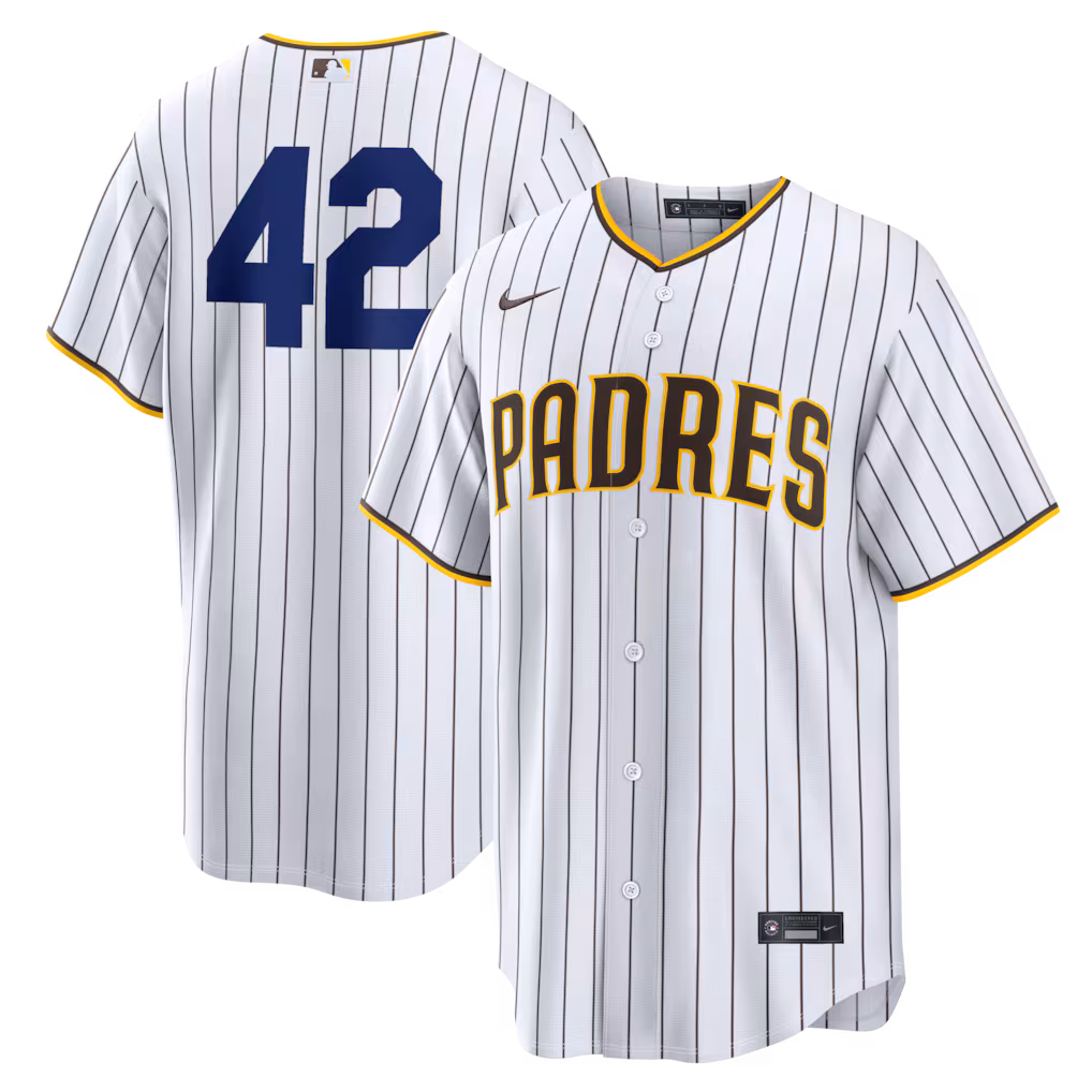 Men's San Diego Padres Nike White Home 2026 Jackie Robinson Day Replica Jersey - Jersey