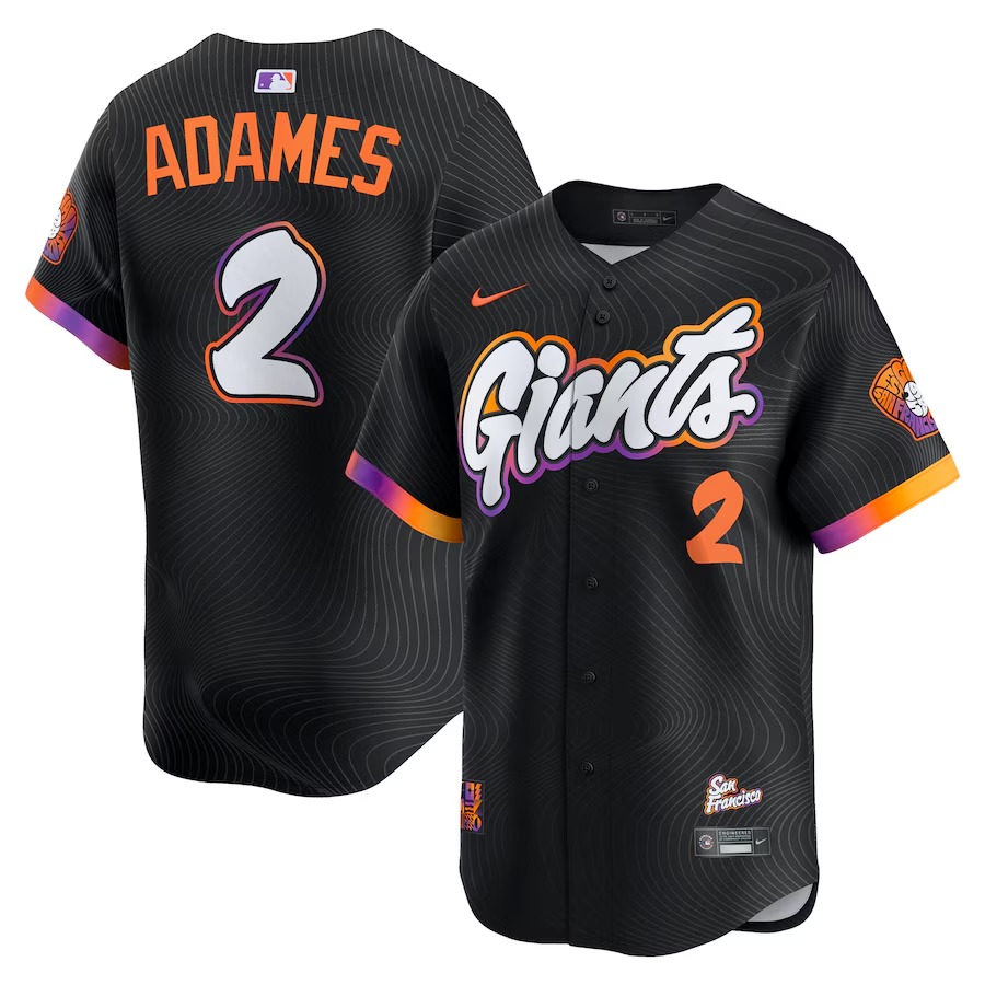 Men's San Francisco Giants Willy Adames Nike Black 2025 City Connect Limited Jersey - Jersey