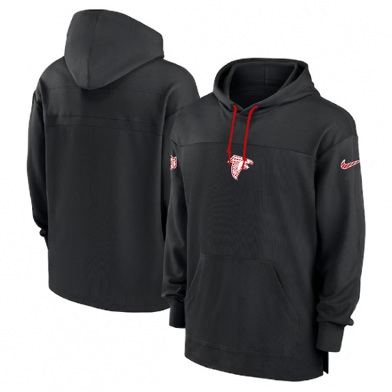 Men's Atlanta Falcons Black Performance Pullover Hoodie - Jersey