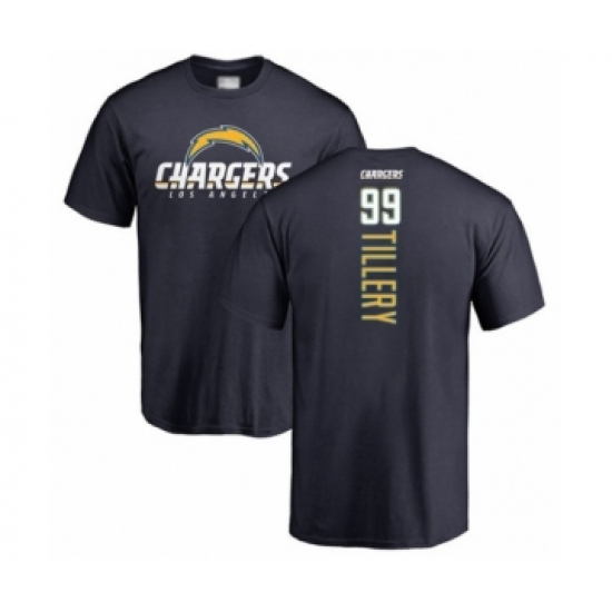 Football Los Angeles Chargers #99 Jerry Tillery Navy Blue Backer T-Shirt - Jersey