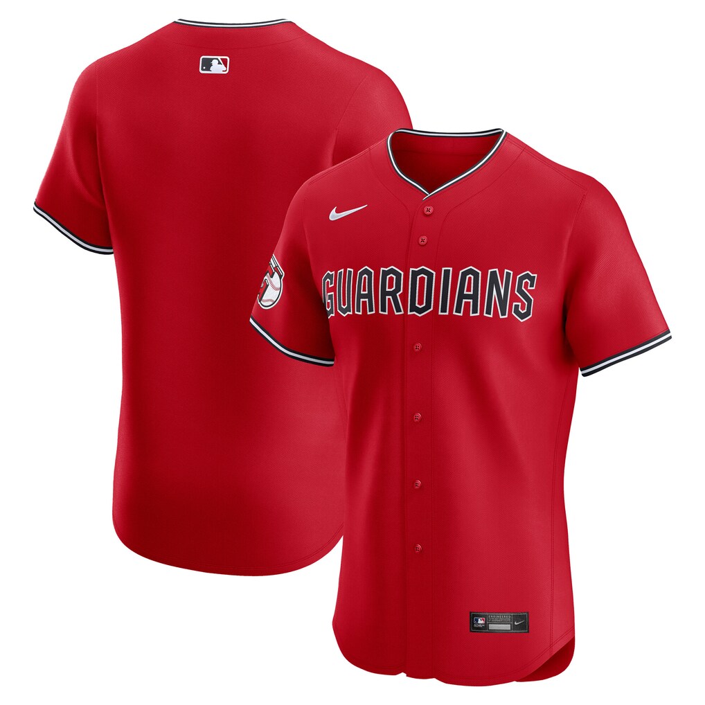 Men's Cleveland Guardians Nike Red Alternate Elite Jersey - Jersey