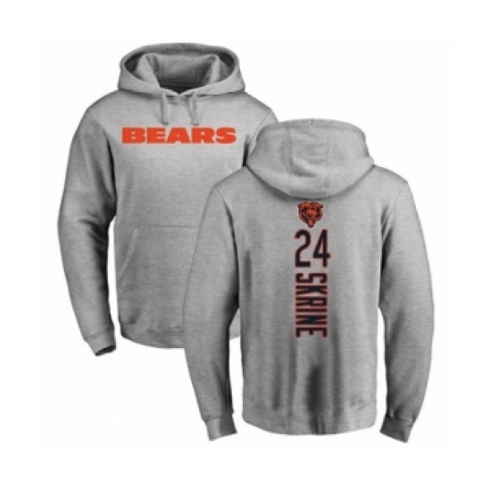 Football Chicago Bears #24 Buster Skrine Ash Backer Pullover Hoodie - Jersey