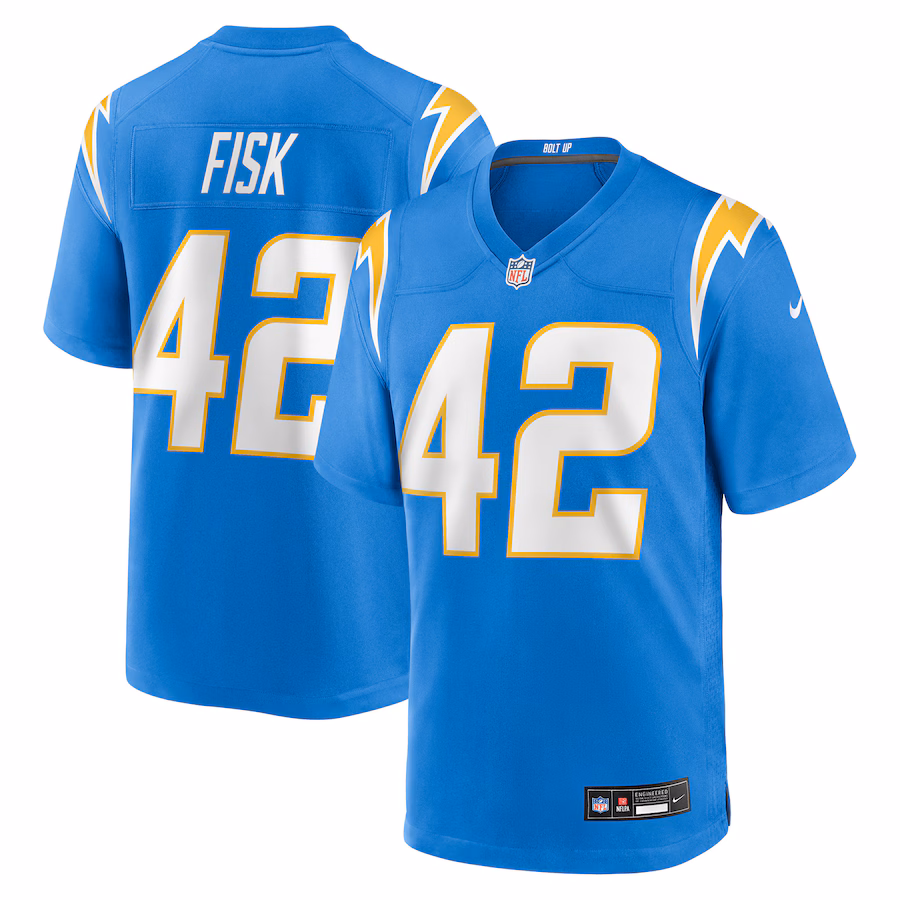 Men's Los Angeles Chargers Tucker Fisk Nike Powder Blue Team Game Jersey - Jersey