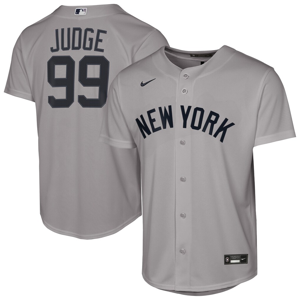 Youth New York Yankees Aaron Judge Nike Gray Road Replica Jersey - Jersey