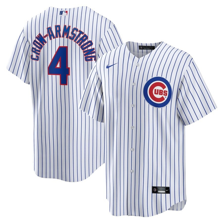 Men's Chicago Cubs Pete Crow-Armstrong Nike White Home Replica 1.0 Jersey - Jersey