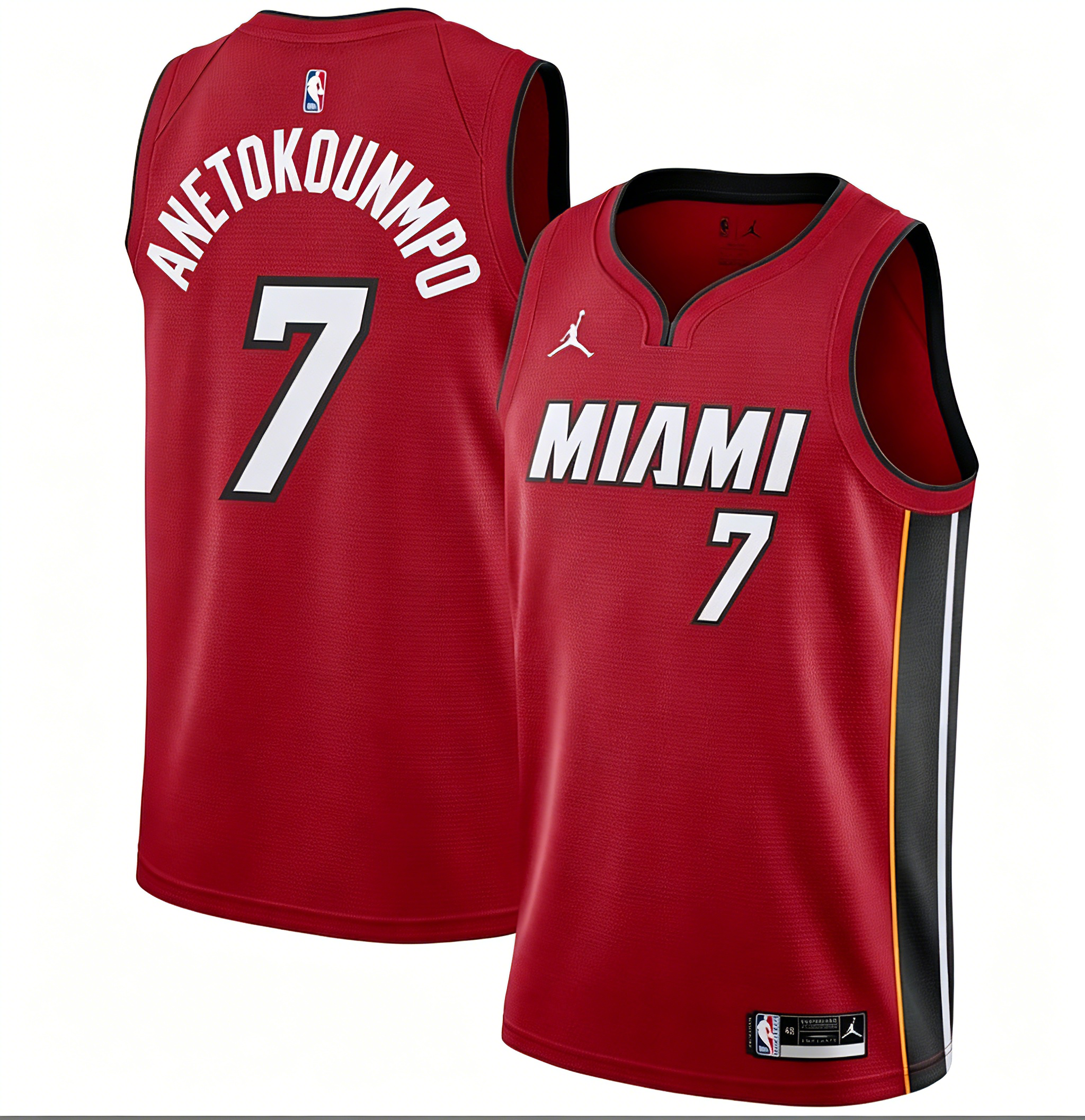 Men's Miami Heat Giannis Antetokounmpo Fanatics Red Fast Break Player Jersey - Statement Edition - Jersey