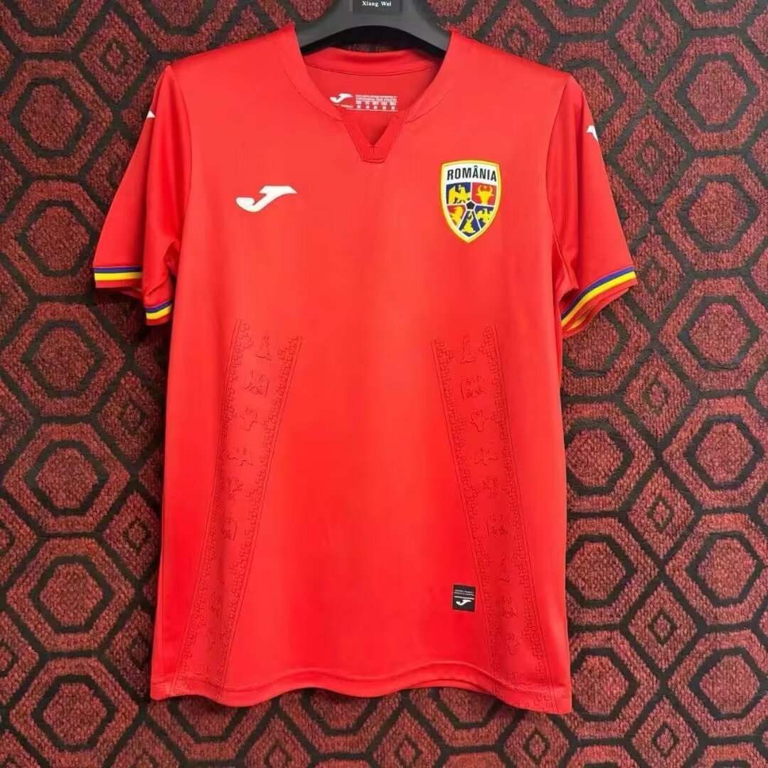 Romania Soccer Jersey Away Custom Shirt EURO 2024 - Jersey