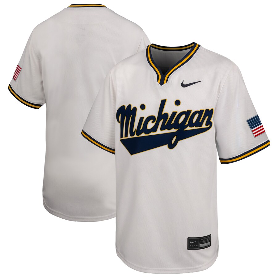 Youth Nike White Michigan Wolverines Limited Baseball Jersey - Jersey