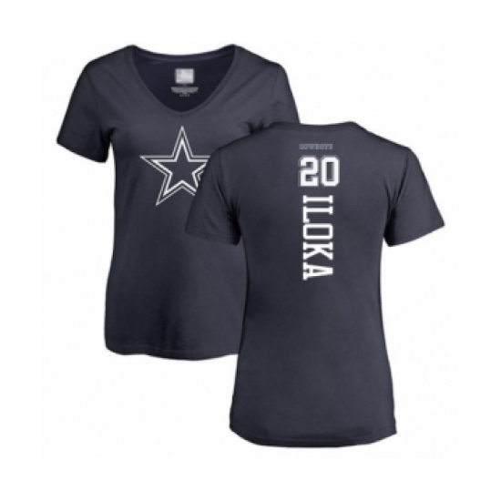 Football Women's Dallas Cowboys #20 George Iloka Navy Blue Backer T-Shirt - Jersey