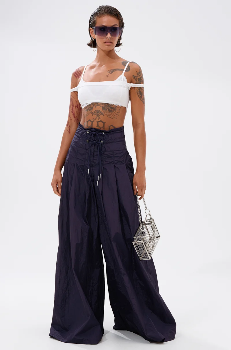 DANCE THE NIGHT AWAY PALAZZO PANT IN NAVY - Akira Wear