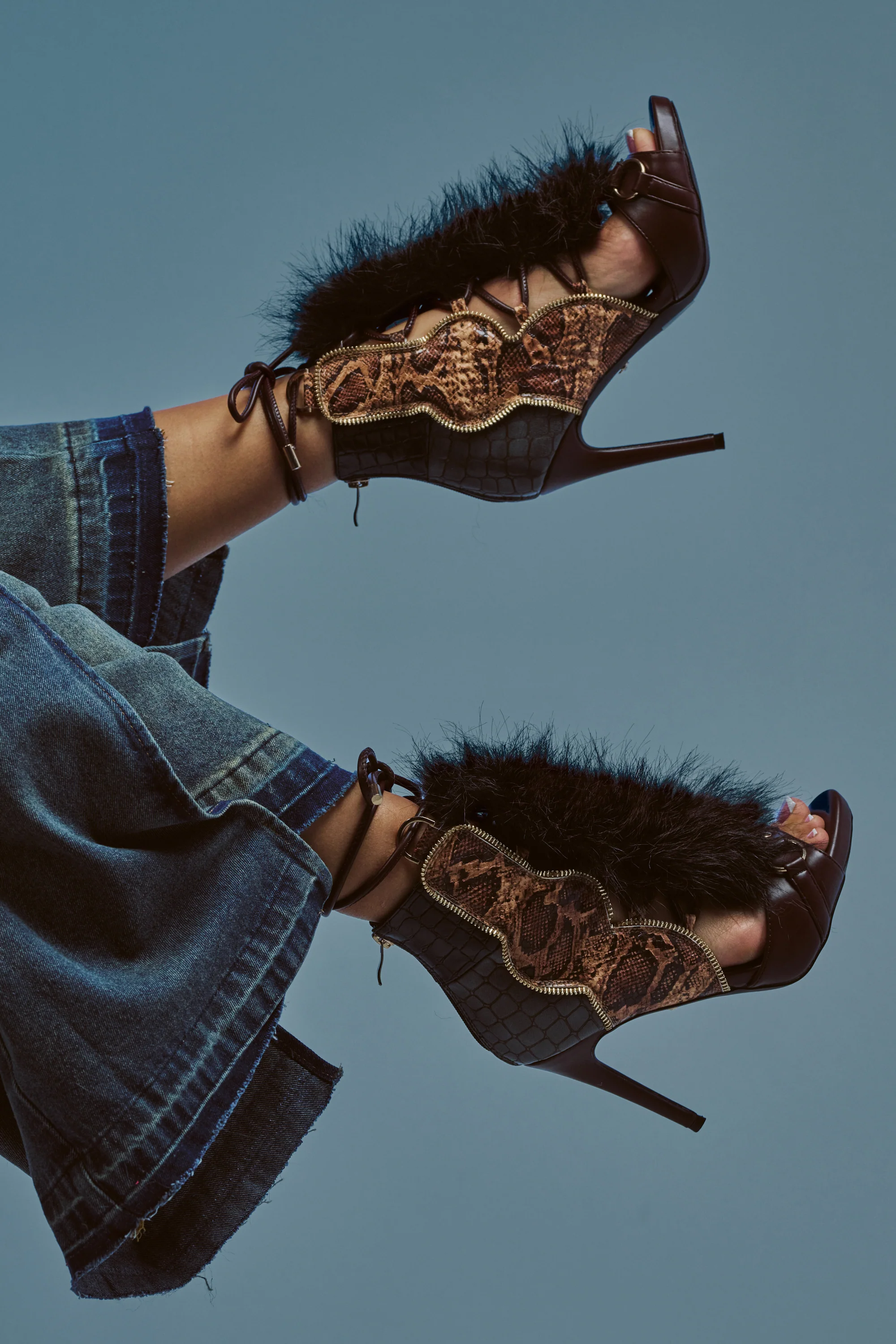AZALEA WANG SHAINY SNAKE BROWN MULTI - Akira Wear