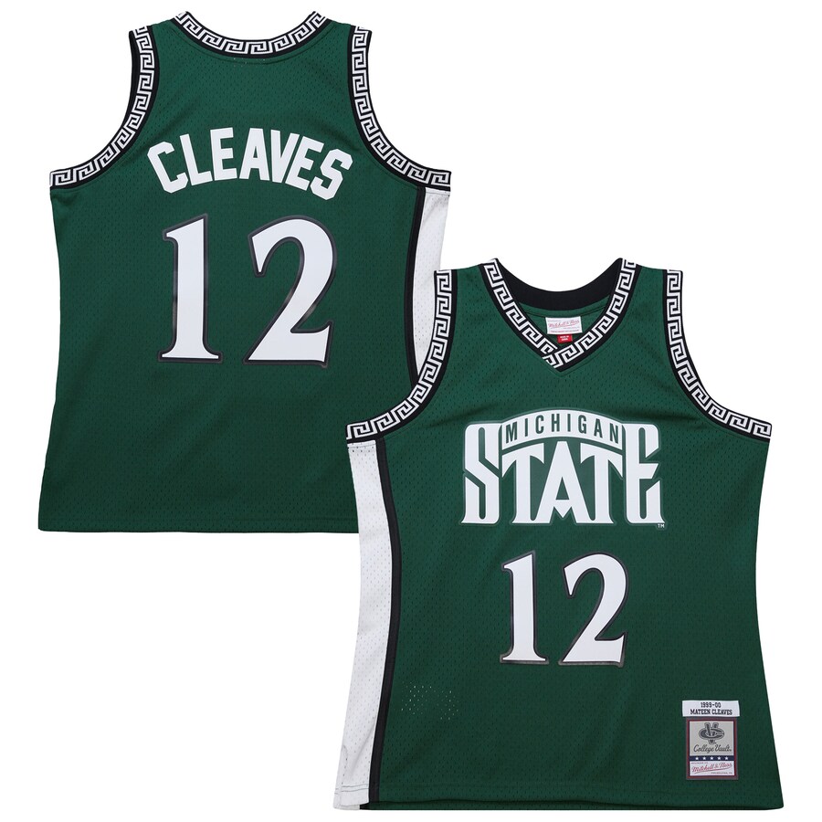 Men's Mitchell & Ness Mateen Cleaves Green Michigan State Spartans 1999/00 Swingman Jersey - Jersey