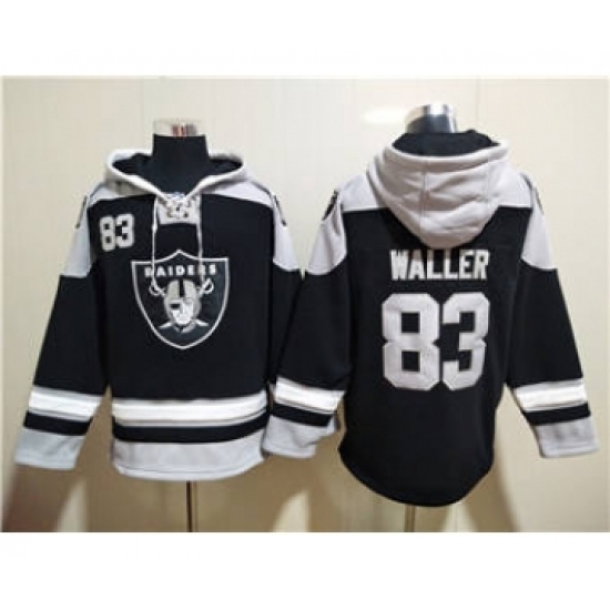 Men's Las Vegas Raiders #83 Darren Waller Ageless Must-Have Lace-Up Pullover Football Hoodie - Jersey