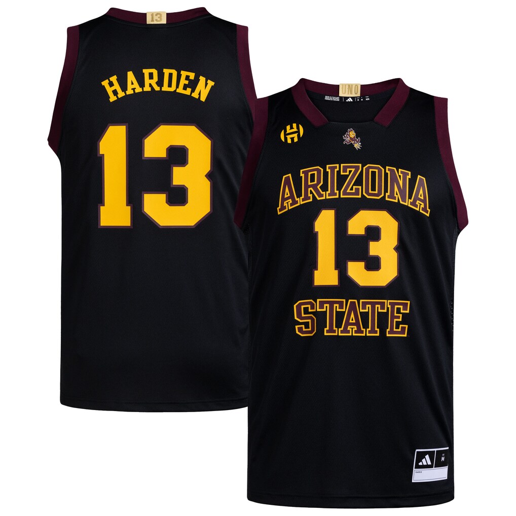 Men's adidas James Harden Black Arizona State Sun Devils Replica Swingman Jersey - Jersey