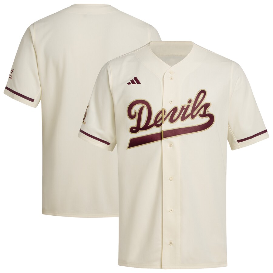 Men's adidas  Cream Arizona State Sun Devils Replica Baseball Jersey - Jersey