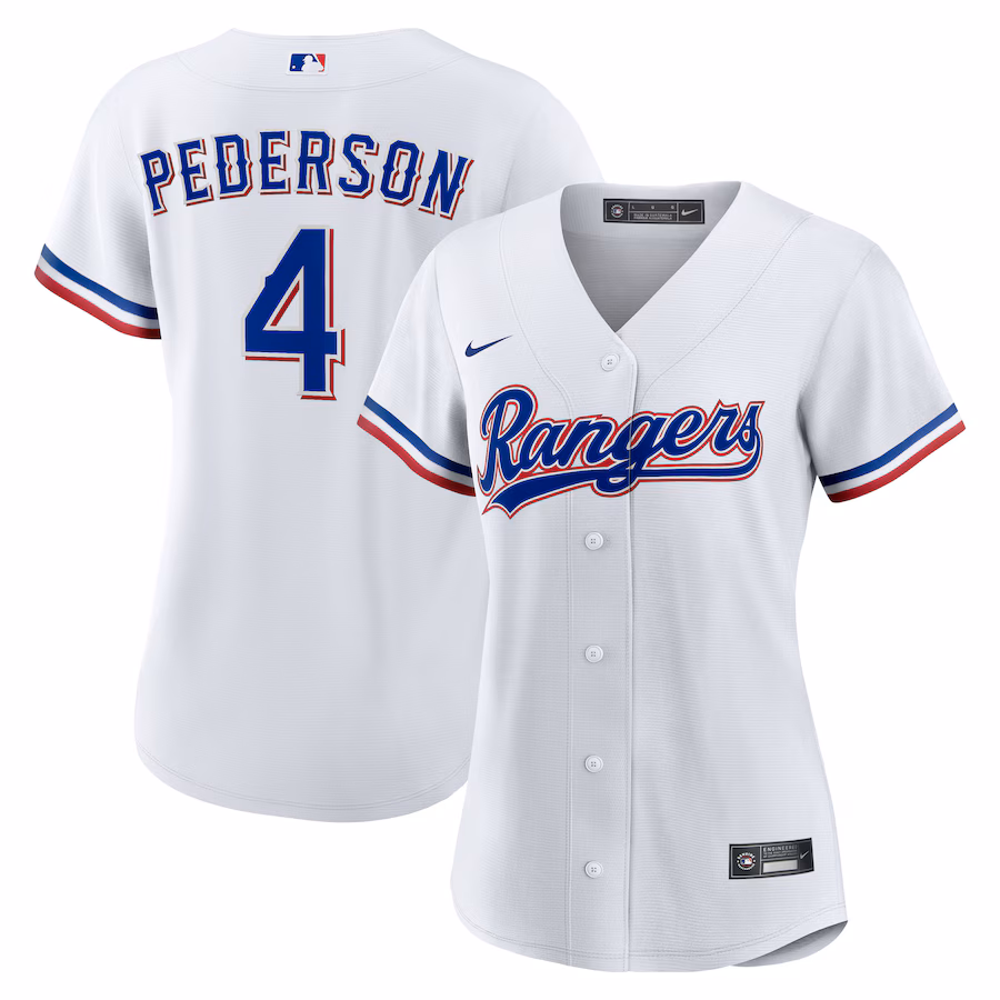 Women's Texas Rangers Joc Pederson Nike White Home Replica Jersey - Jersey