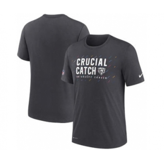 Men's Chicago Bears Charcoal 2021 Crucial Catch Performance T-Shirt - Jersey
