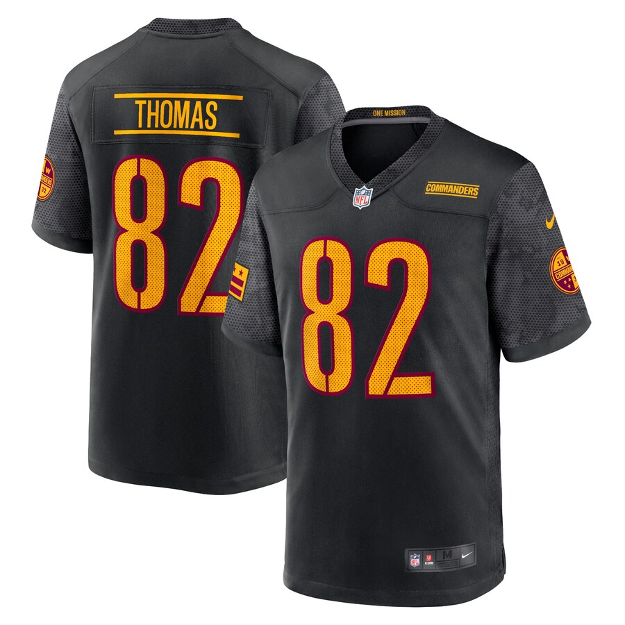 Men's Washington Commanders Logan Thomas Nike Black Alternate Game Jersey - Jersey