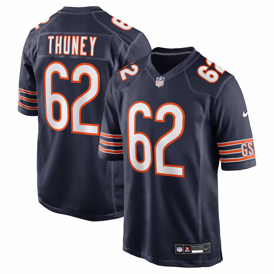 Men's Chicago Bears Joe Thuney Nike Navy Team Game Jersey - Jersey