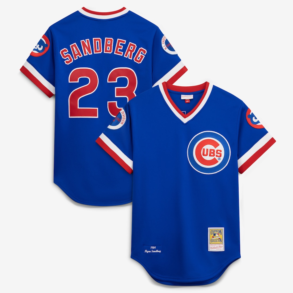 Men's Chicago Cubs 1984 Ryne Sandberg Mitchell & Ness Throwback Royal Authentic Jersey - Jersey