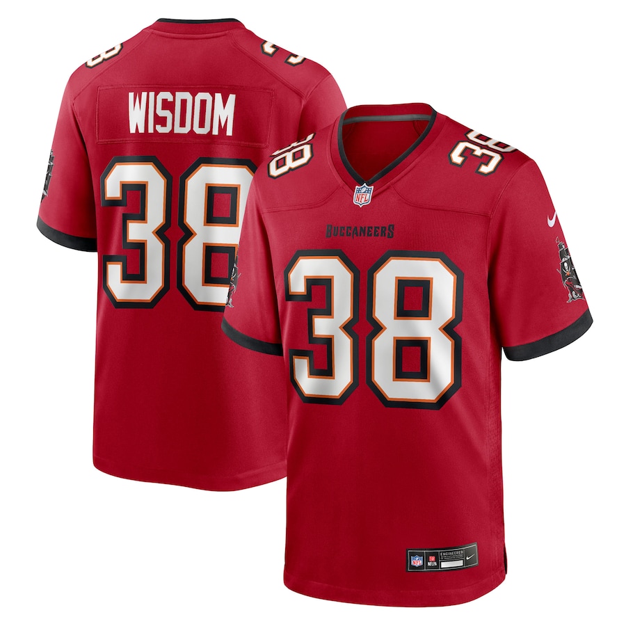 Men's Tampa Bay Buccaneers Rashad Wisdom Nike Red Team Game Jersey - Jersey