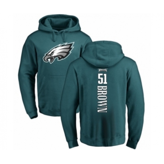 Philadelphia Eagles #51 Zach Brown Green Backer Pullover Hoodie - Jersey