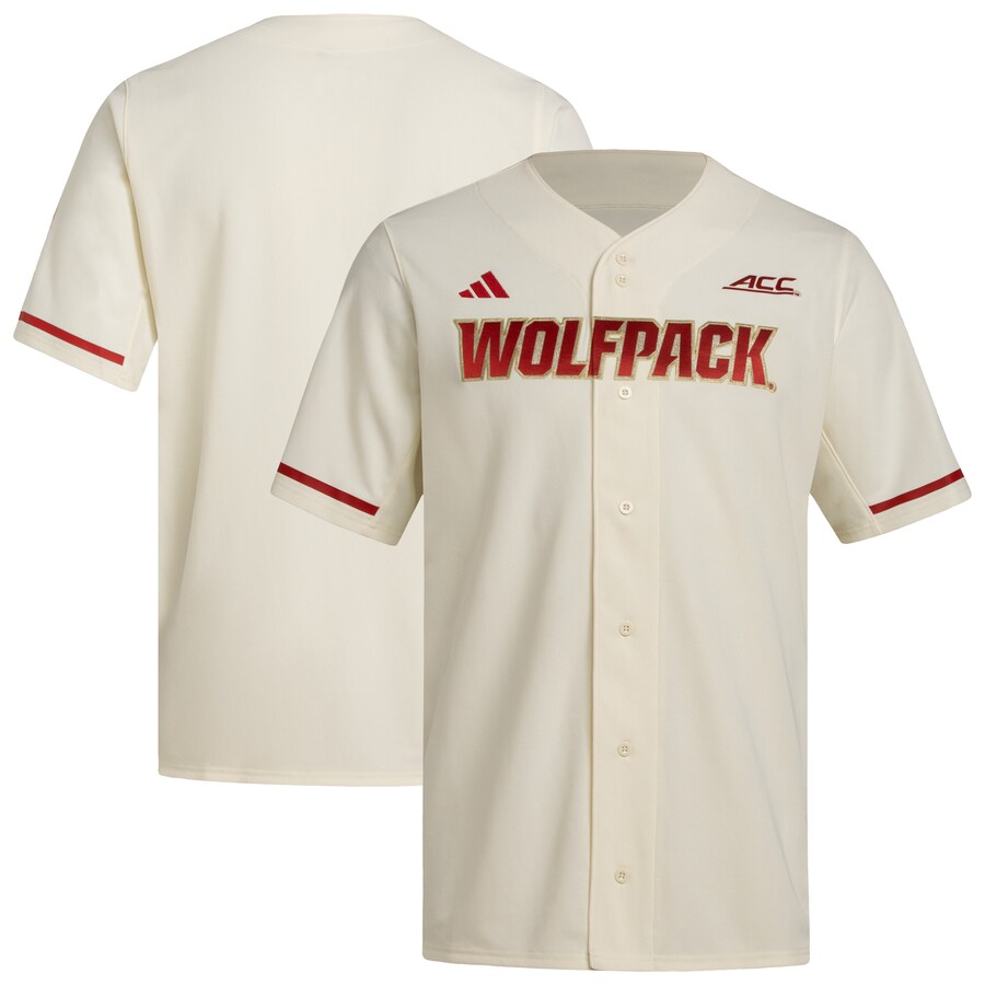 Men's adidas  Cream NC State Wolfpack Replica Baseball Jersey - Jersey