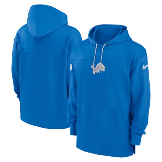 Men's Detroit Lions Blue Performance Pullover Hoodie - Jersey