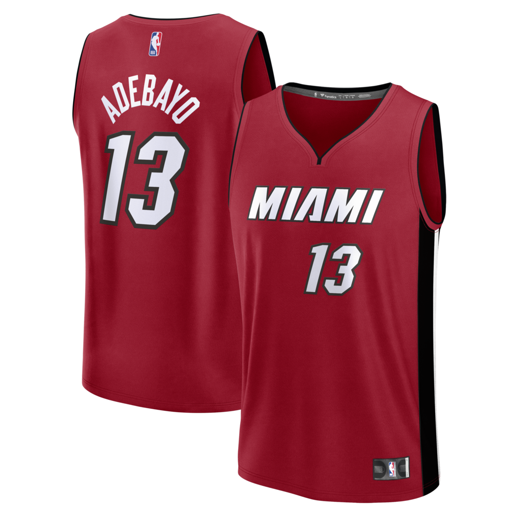 Men's Miami Heat Bam Adebayo Fanatics Red Fast Break Replica Player Jersey - Statement Edition - Jersey