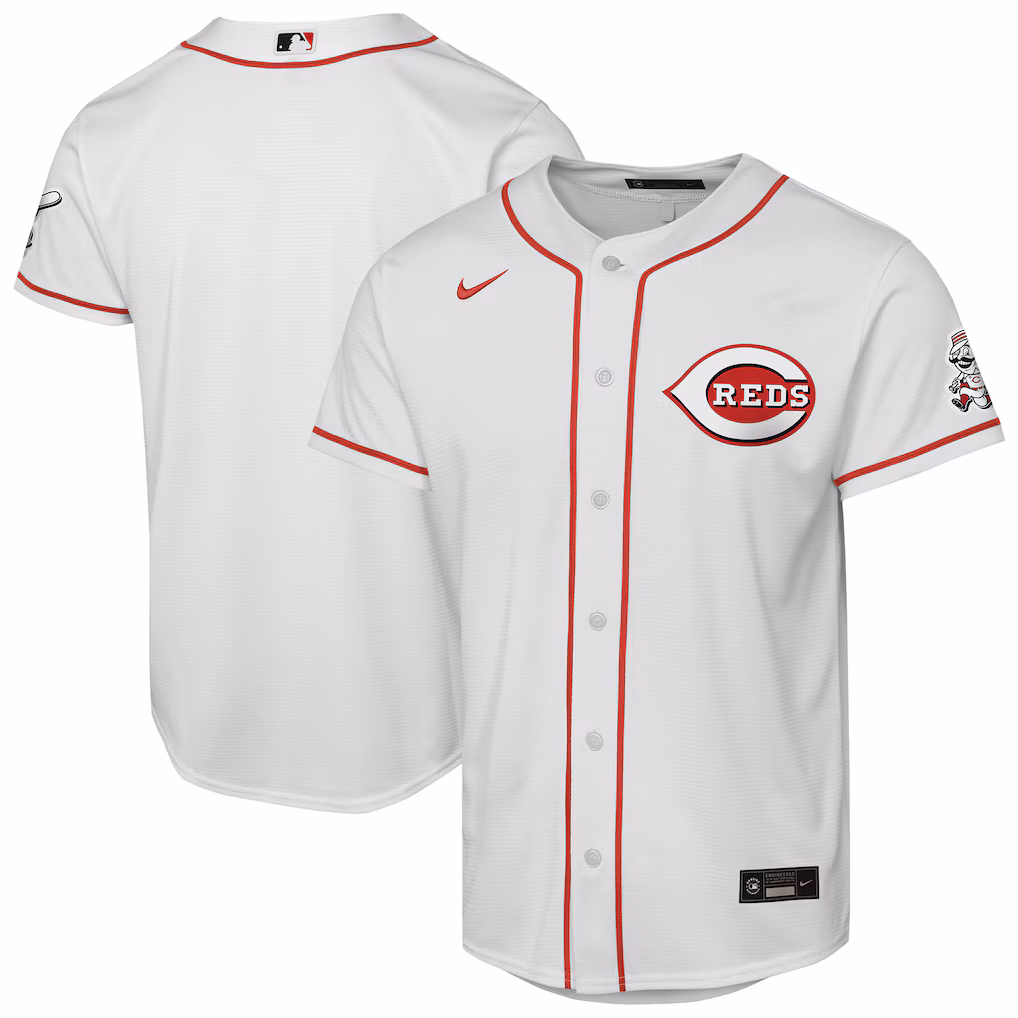 Youth Cincinnati Reds Nike White Home Stadium Jersey - Jersey