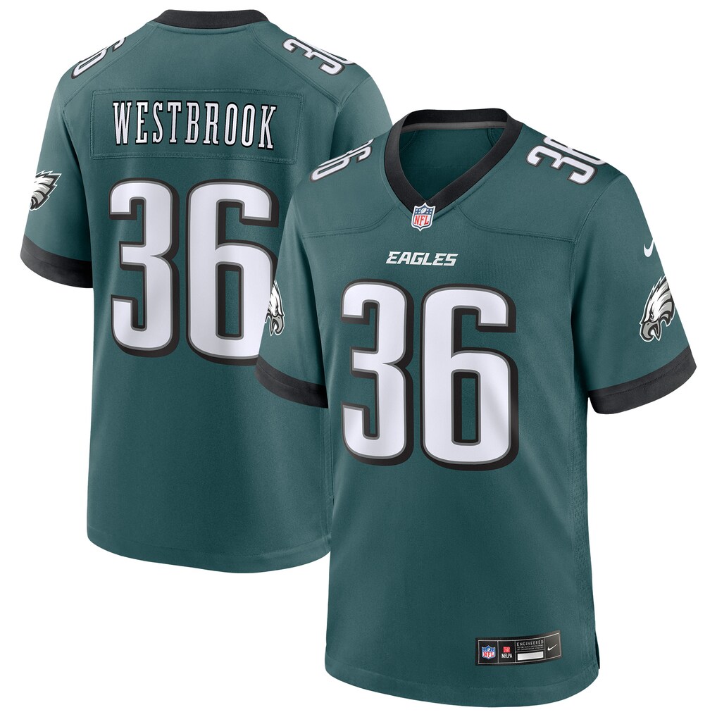 Men's Philadelphia Eagles Brian Westbrook Nike Midnight Green Team Retired Player Game Jersey - Jersey