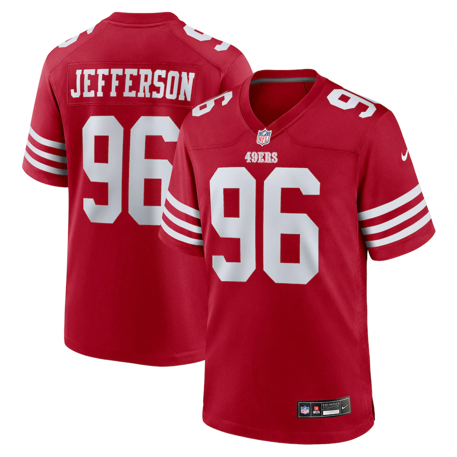 Men's San Francisco 49ers Jordan Jefferson Nike Scarlet Team Game Jersey - Jersey