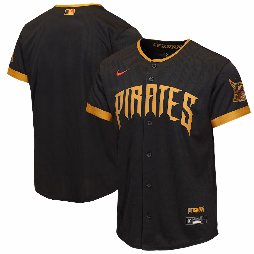Youth Pittsburgh Pirates Nike Black 2026 City Connect Stadium Jersey - Jersey