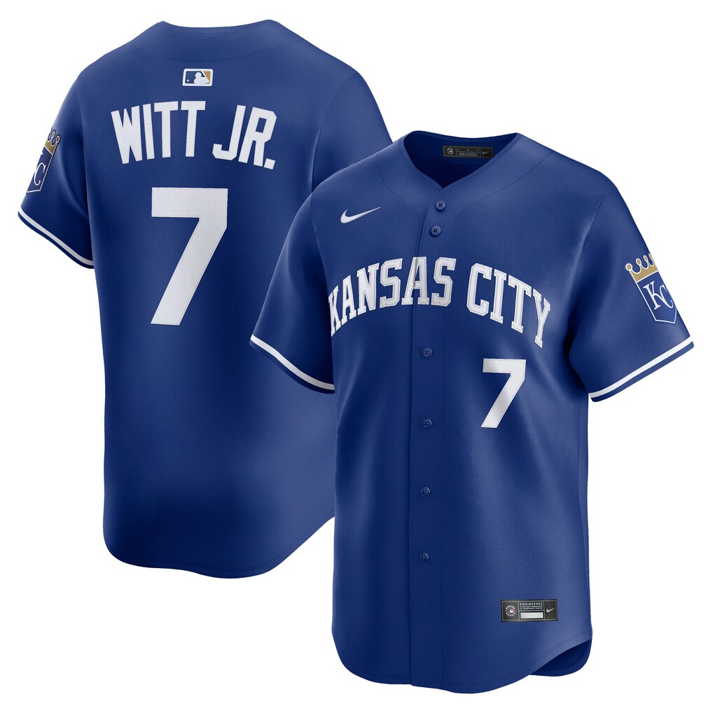 Men's Kansas City Royals Bobby Witt Jr. Nike Royal Alternate 2 Limited Player Jersey - Jersey