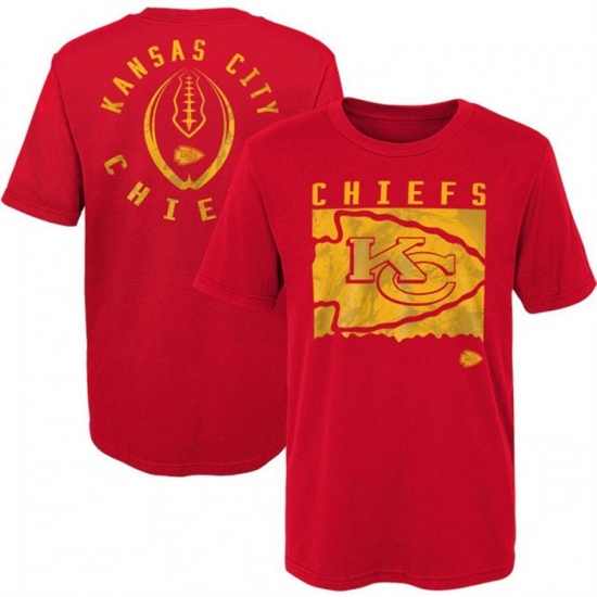 Men's Kansas City Chiefs Red Preschool Liquid Camo Logo T Shirt - Jersey