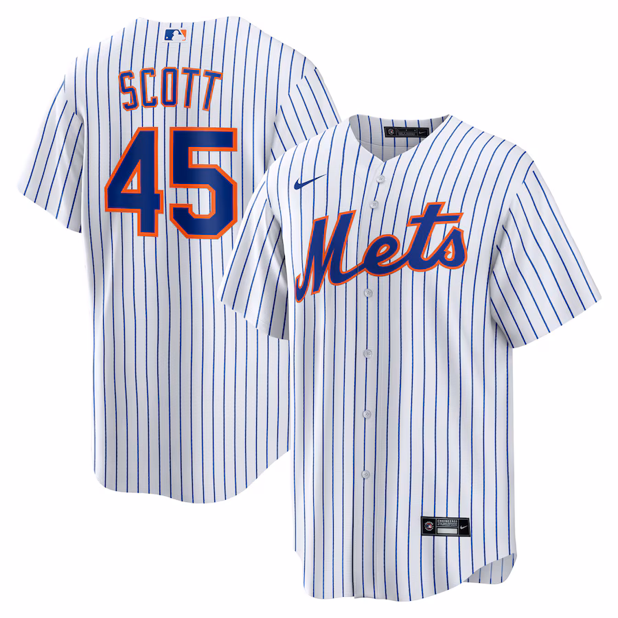 Men's New York Mets Christian Scott Nike White Home Replica Jersey - Jersey